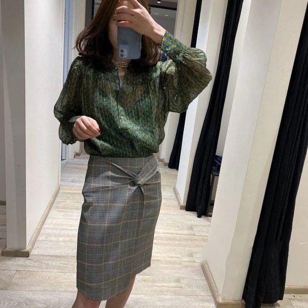 women's blouses & shirts elfbop 2021 est silk gold thread long sleeve blouse shirt - women green/brown summer top, White
women's blouses & shirts elfbop 2021 est silk gold thread long sleeve blouse shirt - women green/brown summer top, White