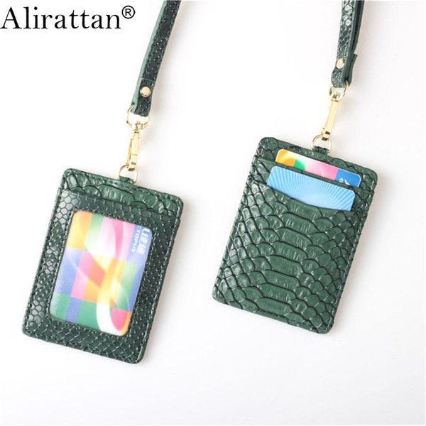 card holders alirattan 2021 trendy crocodile leather lanyard id bag holder ostrich snake work custom names ins, Brown;gray
card holders alirattan 2021 trendy crocodile leather lanyard id bag holder ostrich snake work custom names ins, Brown;gray
