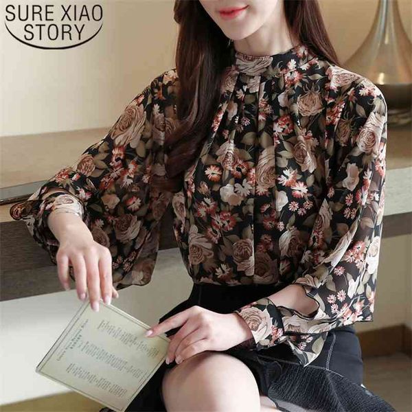 spring long sleeve floral stand collar bat women blouses and clothing elegant female blusa 8281 50 210508, White
spring long sleeve floral stand collar bat women blouses and clothing elegant female blusa 8281 50 210508, White