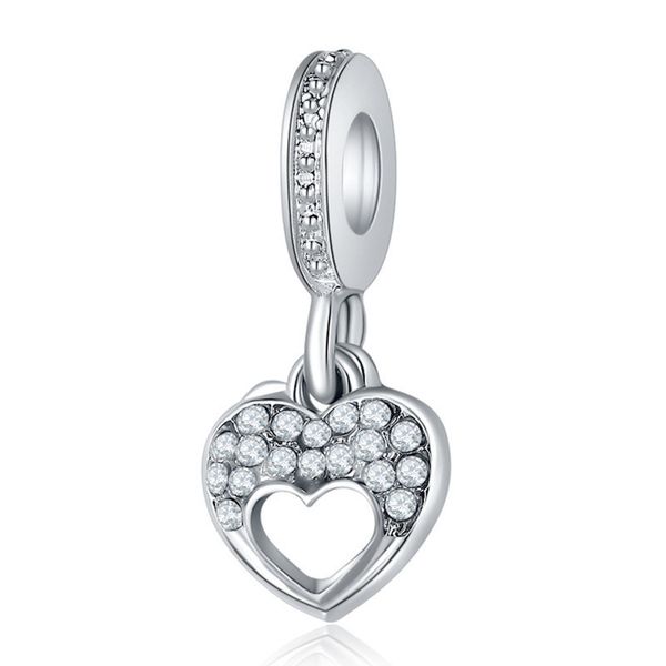 1pcs pretty heart rhinestone pendant diy beads adapting to original pandora charm bracelet ladies jewelry making gifts, Silver
1pcs pretty heart rhinestone pendant diy beads adapting to original pandora charm bracelet ladies jewelry making gifts, Silver