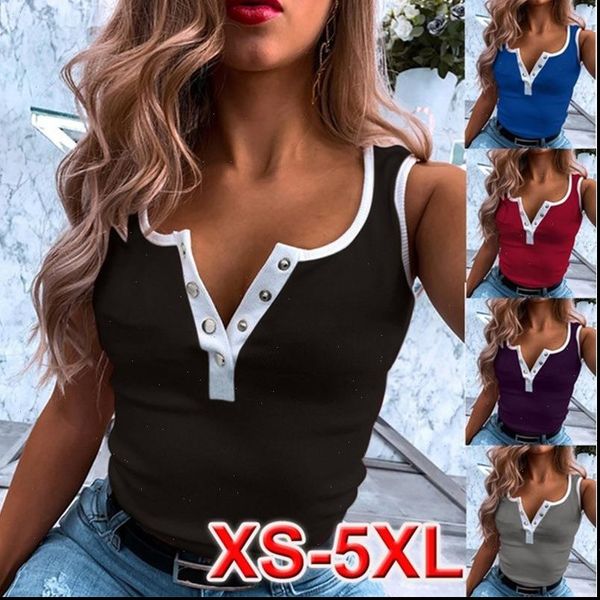 women cami summer half open button knit tank v neck sleeveless slim plus size s 5xl woman street vest, White
women cami summer half open button knit tank v neck sleeveless slim plus size s 5xl woman street vest, White