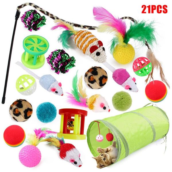 cat toys 21pcs/set cats interactives kitten assortments tunnel balls rats feather teaser wand bell v
cat toys 21pcs/set cats interactives kitten assortments tunnel balls rats feather teaser wand bell v