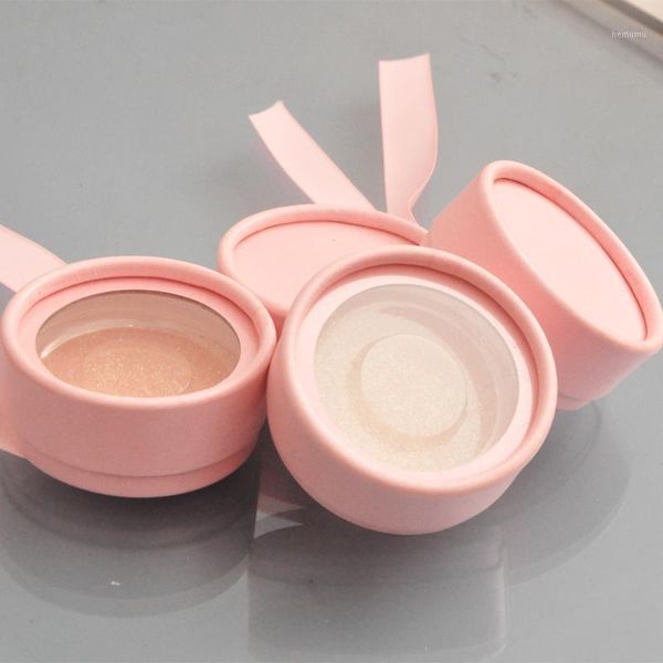 100pcs wholesale false eyelash packaging box lash boxes custom your logo fake 3d mink lashes strip round packing case empty1