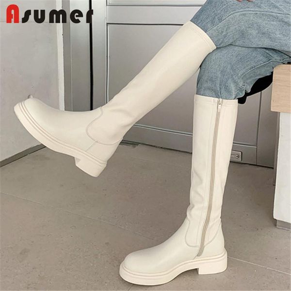 boots asumer 2022 arrive knee high women genuine leather slim stretch zipper low heels fashion shoes ladies black
boots asumer 2022 arrive knee high women genuine leather slim stretch zipper low heels fashion shoes ladies black