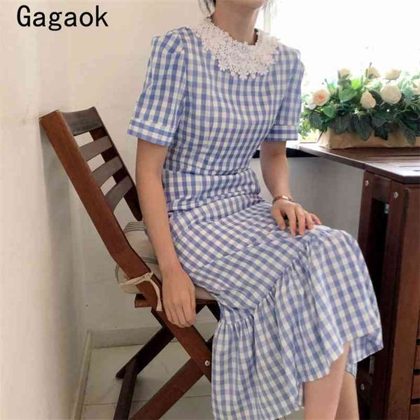 dresses women summer o-neck puff sleeve empire plaid midi bodycon dress korean elegant chic fashion vestidos 210531, Black;gray
dresses women summer o-neck puff sleeve empire plaid midi bodycon dress korean elegant chic fashion vestidos 210531, Black;gray