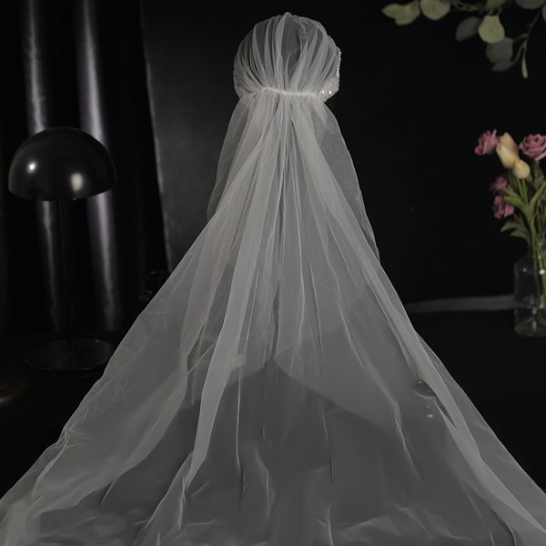 white wedding veils crystal & pearl bridal veil without comb bridal accessories wrapped scarf hand sequin headdressdio chan contact, Golden;white
white wedding veils crystal & pearl bridal veil without comb bridal accessories wrapped scarf hand sequin headdressdio chan contact, Golden;white