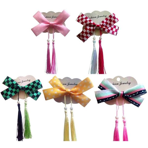 anime demon slayer hair pins bow headdress double tassel bead hairpin cute cartoon clips cosplay child girls headwear accessories, Slivery;white
anime demon slayer hair pins bow headdress double tassel bead hairpin cute cartoon clips cosplay child girls headwear accessories, Slivery;white