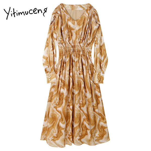 yitimuceng chiffon print dresses women clothing spring fashion v-neck a-line regular long sleeve high waist office lady 210601, Black;gray
yitimuceng chiffon print dresses women clothing spring fashion v-neck a-line regular long sleeve high waist office lady 210601, Black;gray