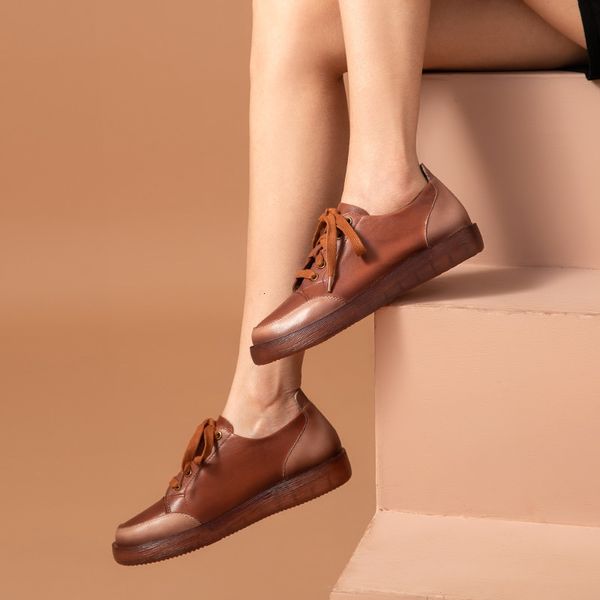 dress shoes sneakers women genuine cow leather lace-up round toe casual trainers spring autumn chocolate shoes handmade 21365, Black
dress shoes sneakers women genuine cow leather lace-up round toe casual trainers spring autumn chocolate shoes handmade 21365, Black