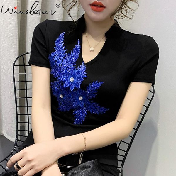 women's t-shirt women cotton t-shirts 2021 short sleeve v-neck tee summer fashion partchwork chic embriodery for show t03608b, White
women's t-shirt women cotton t-shirts 2021 short sleeve v-neck tee summer fashion partchwork chic embriodery for show t03608b, White