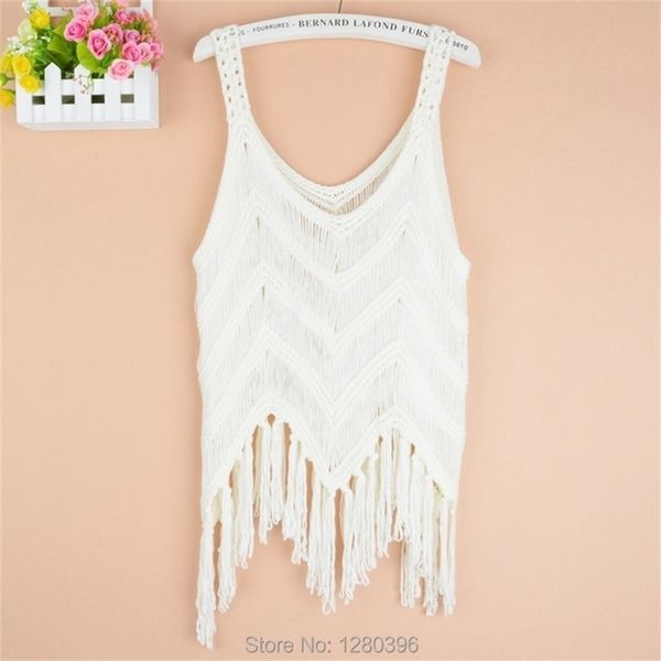 arrive spring summer fashion hollow out tassel handmade crocheted girl cotton vest women sleeveless tanks 1720# 210705, White
arrive spring summer fashion hollow out tassel handmade crocheted girl cotton vest women sleeveless tanks 1720# 210705, White
