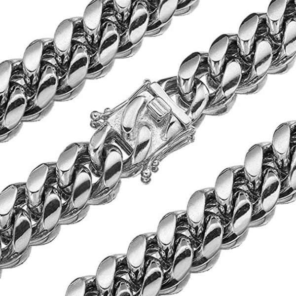 strong 8/10/12/14/16/18mm stainless steel silver miami curb chain link men's jewelry necklace or bracelet birthday gift 7-40inch chains
strong 8/10/12/14/16/18mm stainless steel silver miami curb chain link men's jewelry necklace or bracelet birthday gift 7-40inch chains