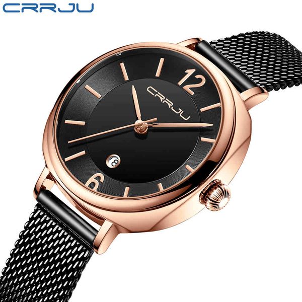 woman watch crrju brand watch for women casual waterproof quartz ladies dress watches girl mesh belt watch relogio feminino 210517, Slivery;brown
woman watch crrju brand watch for women casual waterproof quartz ladies dress watches girl mesh belt watch relogio feminino 210517, Slivery;brown