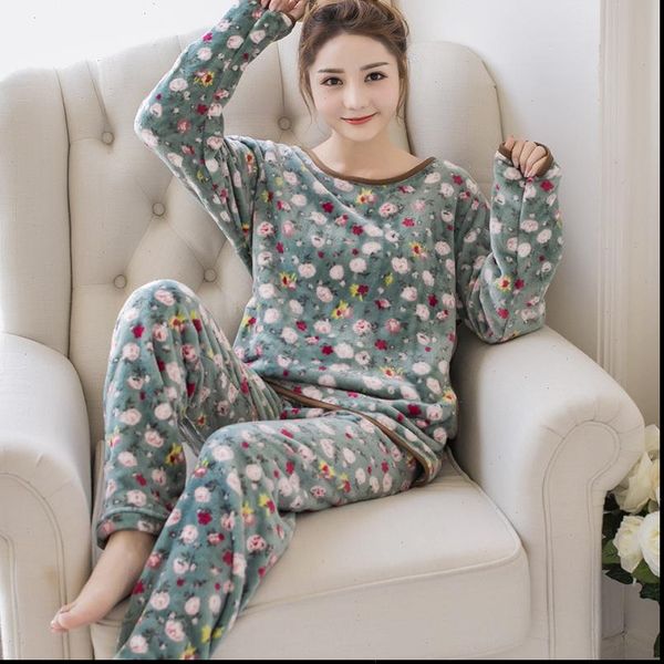 winter warm casual nightdress women sleepwear pijama mujer flannel full sleeve pajamas set ladies homewear pyjamas clothes, Black;red
winter warm casual nightdress women sleepwear pijama mujer flannel full sleeve pajamas set ladies homewear pyjamas clothes, Black;red