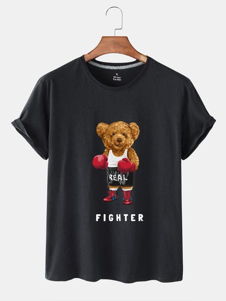 lady's creative bear printing women's quick-drying loose soft round neck short sleeve t-shirt basic, White
lady's creative bear printing women's quick-drying loose soft round neck short sleeve t-shirt basic, White