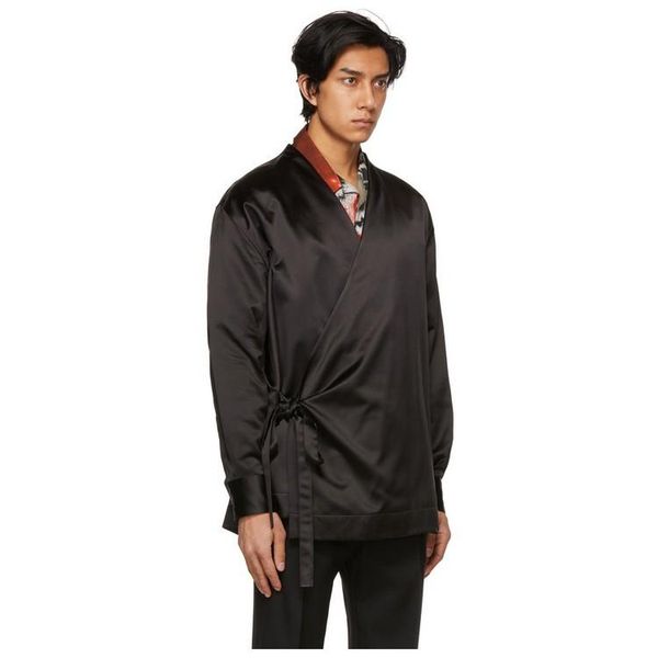 men's casual shirts s-6xl 2021 men women's clothing show original design long sleeve black wrap shirt plus size stage costumes, White;black
men's casual shirts s-6xl 2021 men women's clothing show original design long sleeve black wrap shirt plus size stage costumes, White;black