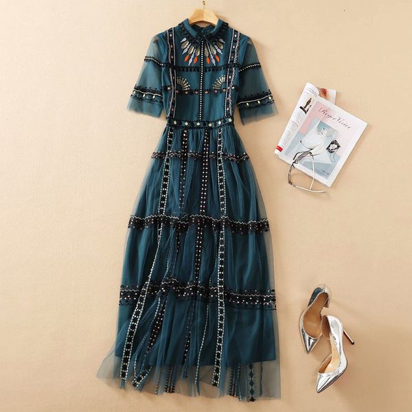 spring summer fashion runway embroidered mesh high party quality woman clothes celebrity dress, Black;gray
spring summer fashion runway embroidered mesh high party quality woman clothes celebrity dress, Black;gray