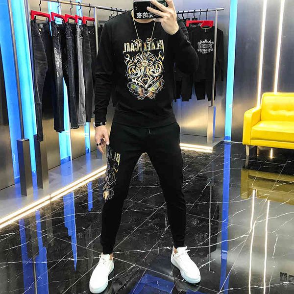 hoodies autumn leisure shirt sport creative printing offset pants nice two suit men, Black
hoodies autumn leisure shirt sport creative printing offset pants nice two suit men, Black