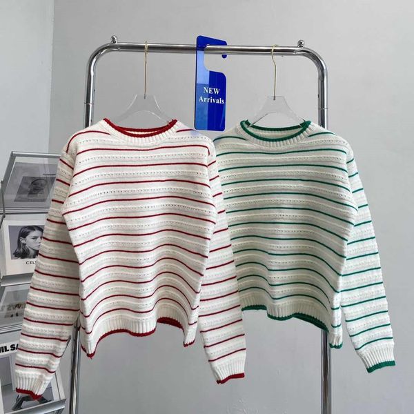 design clothing 21 autumn red and green striped sweater double small round neck pullover sweater elastic loose version qingdao, White;black
design clothing 21 autumn red and green striped sweater double small round neck pullover sweater elastic loose version qingdao, White;black