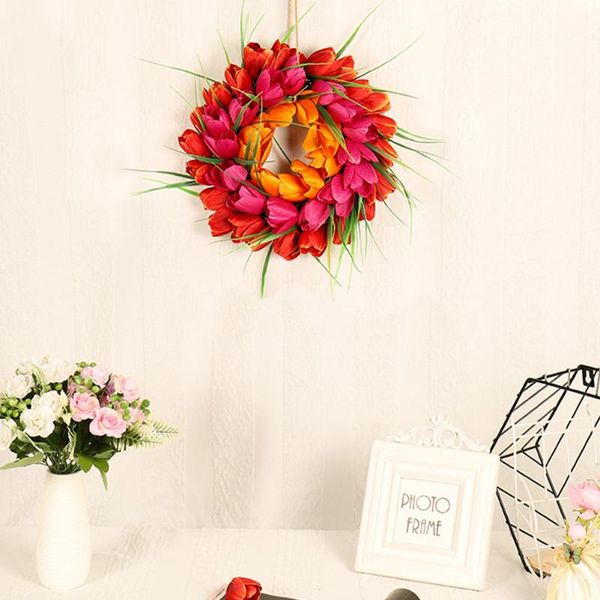 decorative flowers & wreaths wall hanging pendant garland simulate tulip wreath wedding ornament lifelike silk flower party home decoration
decorative flowers & wreaths wall hanging pendant garland simulate tulip wreath wedding ornament lifelike silk flower party home decoration