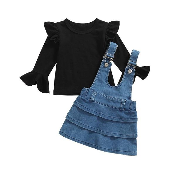 clothing sets 6m-4y kids baby girl long sleeve cotton t-shirt denim suspender skirt 2pcs outfits fashion children girls set, White
clothing sets 6m-4y kids baby girl long sleeve cotton t-shirt denim suspender skirt 2pcs outfits fashion children girls set, White