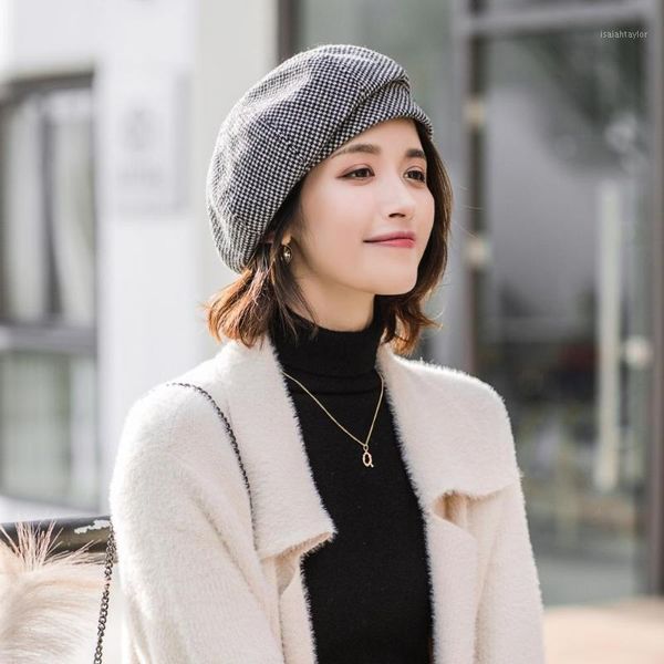 autumn winter elegance female woolen plaid retro british style ease matching fashion warm outing pumpkin painter beret hat berets, Blue;gray
autumn winter elegance female woolen plaid retro british style ease matching fashion warm outing pumpkin painter beret hat berets, Blue;gray