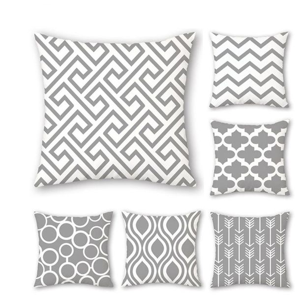 cushion/decorative pillow geometric patterns linen decorative case grey stripe el home sofa cushion cover 45 * 45cm
cushion/decorative pillow geometric patterns linen decorative case grey stripe el home sofa cushion cover 45 * 45cm