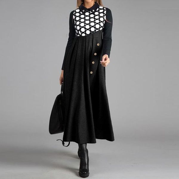 temperament dresses for women long sleeve floral print turn down collar autumn slim high waist maxi dress elegant clothing casual, Black;gray
temperament dresses for women long sleeve floral print turn down collar autumn slim high waist maxi dress elegant clothing casual, Black;gray
