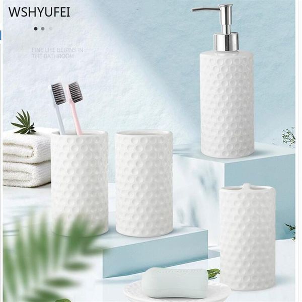 bath accessory set wshyufei european style ceramics emboss bathroom five-piece high-end cup wash toothbrush holder fashion kit
bath accessory set wshyufei european style ceramics emboss bathroom five-piece high-end cup wash toothbrush holder fashion kit