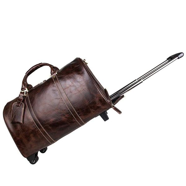 genuine leather travel luggage bags wheeled duffle trolley bag rolling suitcase women men traveler with wheel carry-on duffel
genuine leather travel luggage bags wheeled duffle trolley bag rolling suitcase women men traveler with wheel carry-on duffel