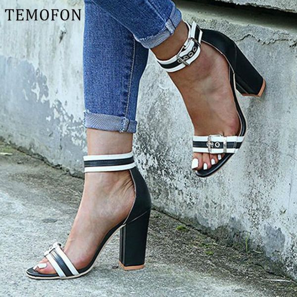 women high heels big size ladies sandals open toe chunky shoes summer pumps with ankle strap sandalias hvt1036 dress, Black
women high heels big size ladies sandals open toe chunky shoes summer pumps with ankle strap sandalias hvt1036 dress, Black