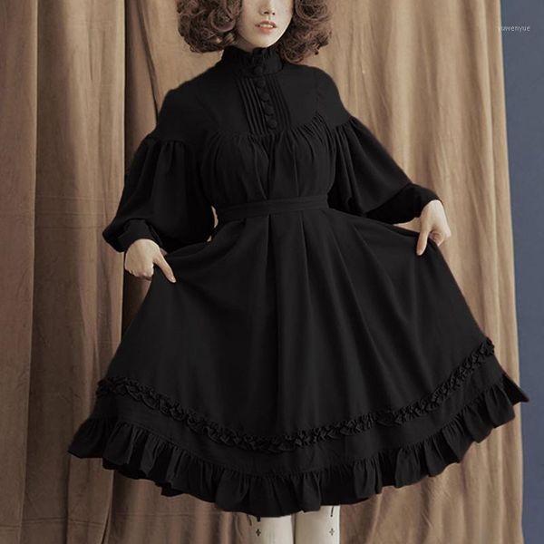 cute women dresses long sleeve loose stand collar dress lace lantern evening party small 2021 vestidos #gh casual, Black;gray
cute women dresses long sleeve loose stand collar dress lace lantern evening party small 2021 vestidos #gh casual, Black;gray