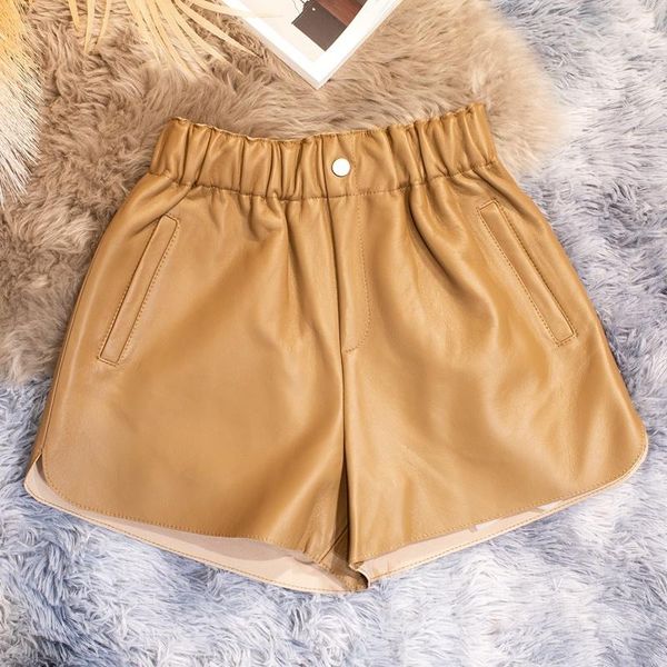 women's shorts streetwear real women sheepskin high waist female genuine leather clothing ropa mujer tn2335, White;black
women's shorts streetwear real women sheepskin high waist female genuine leather clothing ropa mujer tn2335, White;black