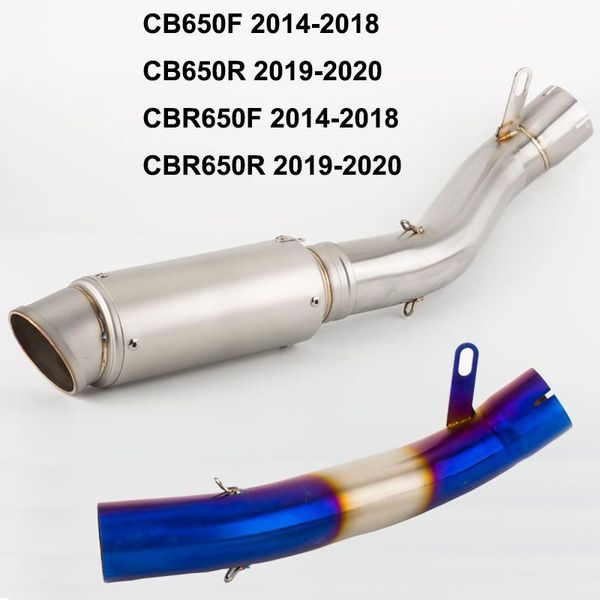 motorcycle full exhaust system front link pipe db killer for cb650f cb650r cbr650r 2021-2021
motorcycle full exhaust system front link pipe db killer for cb650f cb650r cbr650r 2021-2021