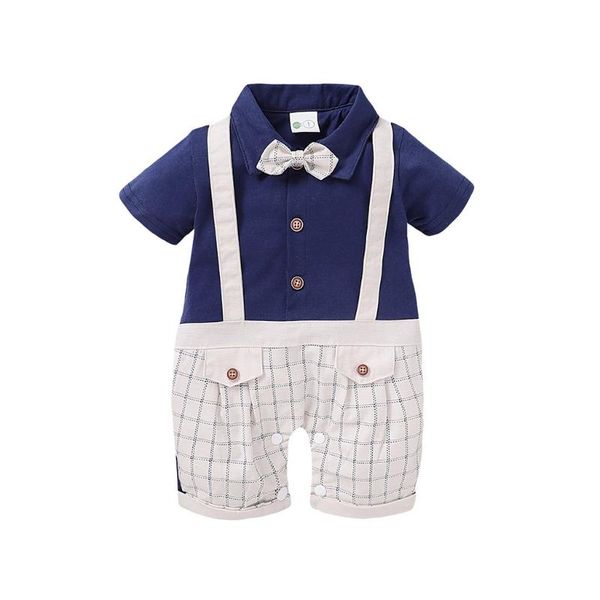 born baby boys clothes romper short sleeve gentleman bow tie plaid print jumpsuit summer outfits jumpsuits, Blue
born baby boys clothes romper short sleeve gentleman bow tie plaid print jumpsuit summer outfits jumpsuits, Blue