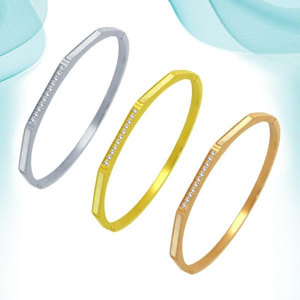 bangle trendy stainless steel shell bracelet with diamonds for women customized personality bangles on hand making supplies, Black
bangle trendy stainless steel shell bracelet with diamonds for women customized personality bangles on hand making supplies, Black