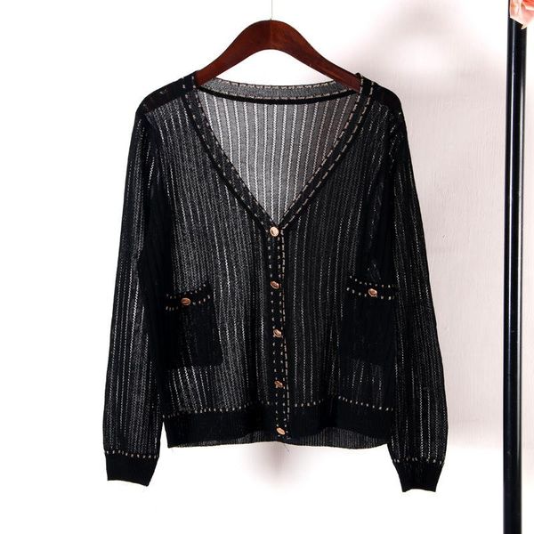 women's blouses & shirts summer thin women panelled pockets v-neck full sleeve knitted loose open stitch casual prevent bask in clothes, White
women's blouses & shirts summer thin women panelled pockets v-neck full sleeve knitted loose open stitch casual prevent bask in clothes, White