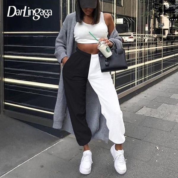 women's pants & capris darlingaga streetwear patchwork sweatpants high waist contrast color casual trousers baggy pantalones bottom, Black;white
women's pants & capris darlingaga streetwear patchwork sweatpants high waist contrast color casual trousers baggy pantalones bottom, Black;white