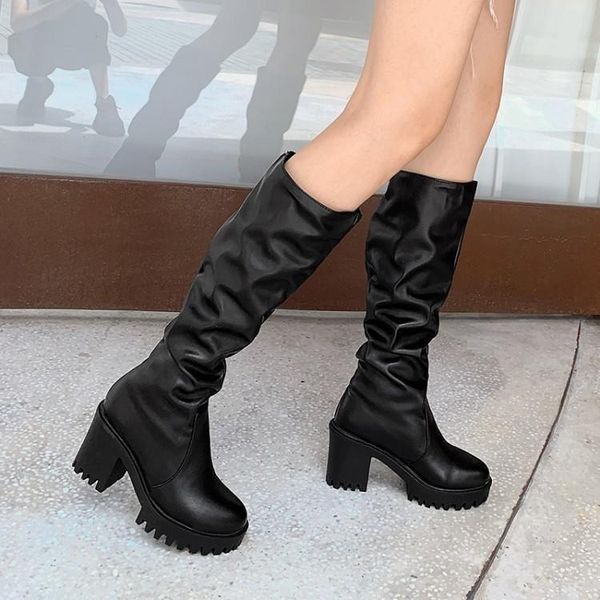 boots korean 2021 women's shoes autumn and winter middle short tube high heels thick, Black
boots korean 2021 women's shoes autumn and winter middle short tube high heels thick, Black