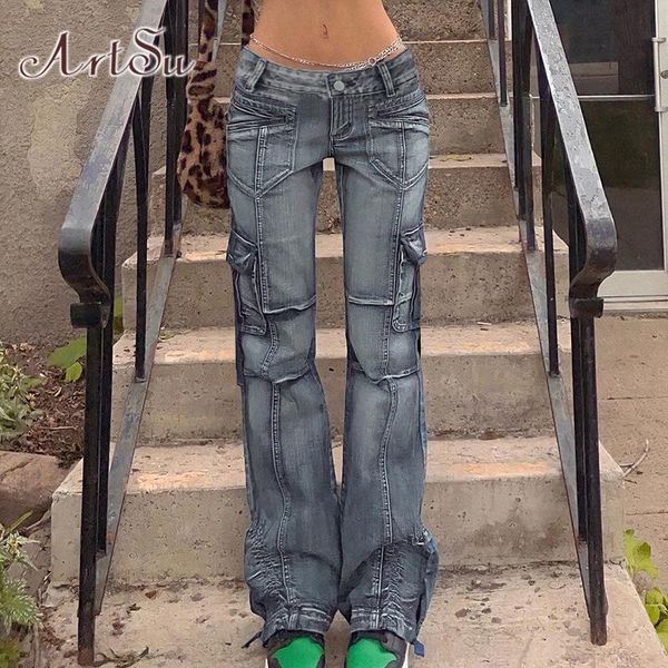 women's jeans gray denim pants women winter pockets washed vintage long trousers streetwear goth high waist straight bottoms, Blue
women's jeans gray denim pants women winter pockets washed vintage long trousers streetwear goth high waist straight bottoms, Blue