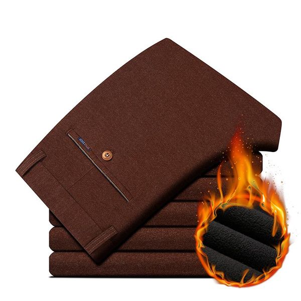 men's pants 2021 winter fleece business trousers men autumn casual brand straight stretch skinny classic thick warm male long suit, Black
men's pants 2021 winter fleece business trousers men autumn casual brand straight stretch skinny classic thick warm male long suit, Black