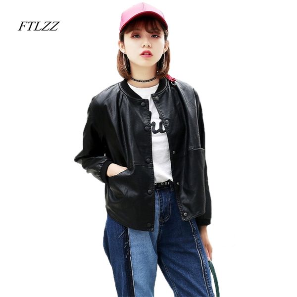 spring women faux leather jacket fashion single breasted punk coat black soft outwear pu biker jackets 210430
spring women faux leather jacket fashion single breasted punk coat black soft outwear pu biker jackets 210430