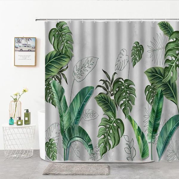 tropical green plant leaf palm shower curtains bathroom curtain waterproof polyester home decoration with hook for baths
tropical green plant leaf palm shower curtains bathroom curtain waterproof polyester home decoration with hook for baths