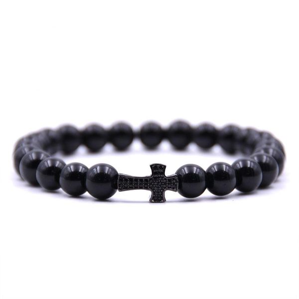bright black 8mm stone bracelet pave cz 4 color crosss for men&women charm gift creative jewelry beaded, strands
bright black 8mm stone bracelet pave cz 4 color crosss for men&women charm gift creative jewelry beaded, strands