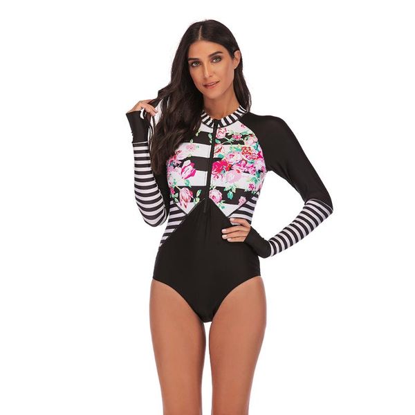women's swimwear vim outdoor women swimsuit one-piece long sleeve retro bathing suit surf 3xl print floral rash guard d40, White;black
women's swimwear vim outdoor women swimsuit one-piece long sleeve retro bathing suit surf 3xl print floral rash guard d40, White;black