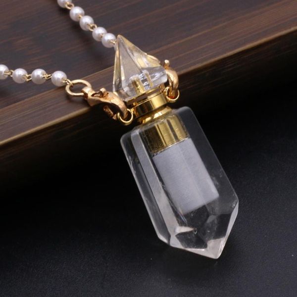 pendant necklaces natural stone perfume bottle necklace semi-precious clear quartz charms for elegant women love romantic gift 14x42mm, Silver
pendant necklaces natural stone perfume bottle necklace semi-precious clear quartz charms for elegant women love romantic gift 14x42mm, Silver