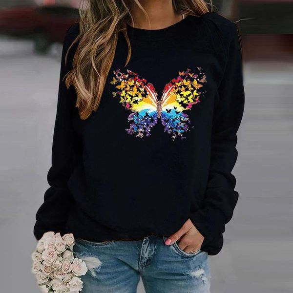 women's hoodies & sweatshirts hoodie sweatshirt winter womens casual ladies long sleeve butterfly print pullover tee, Black
women's hoodies & sweatshirts hoodie sweatshirt winter womens casual ladies long sleeve butterfly print pullover tee, Black
