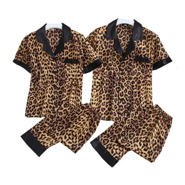 women's sleepwear summer spring couples pajama set leopard print turn-down collar thin silk satin homewear for lovers men and, Black;red
women's sleepwear summer spring couples pajama set leopard print turn-down collar thin silk satin homewear for lovers men and, Black;red