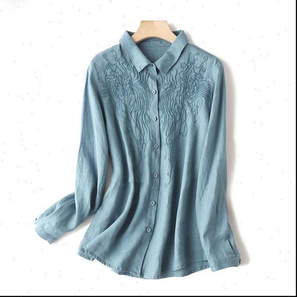 100% cotton linen plus size women shirts clothing embroidered button up long sleeve female white office ladies casual
100% cotton linen plus size women shirts clothing embroidered button up long sleeve female white office ladies casual