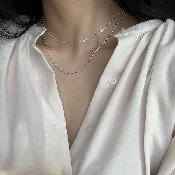 chokers 2021 korean elegant silver color double layer choker necklaces wedding party necklace for women minimalist basic jewelry, Golden;silver
chokers 2021 korean elegant silver color double layer choker necklaces wedding party necklace for women minimalist basic jewelry, Golden;silver